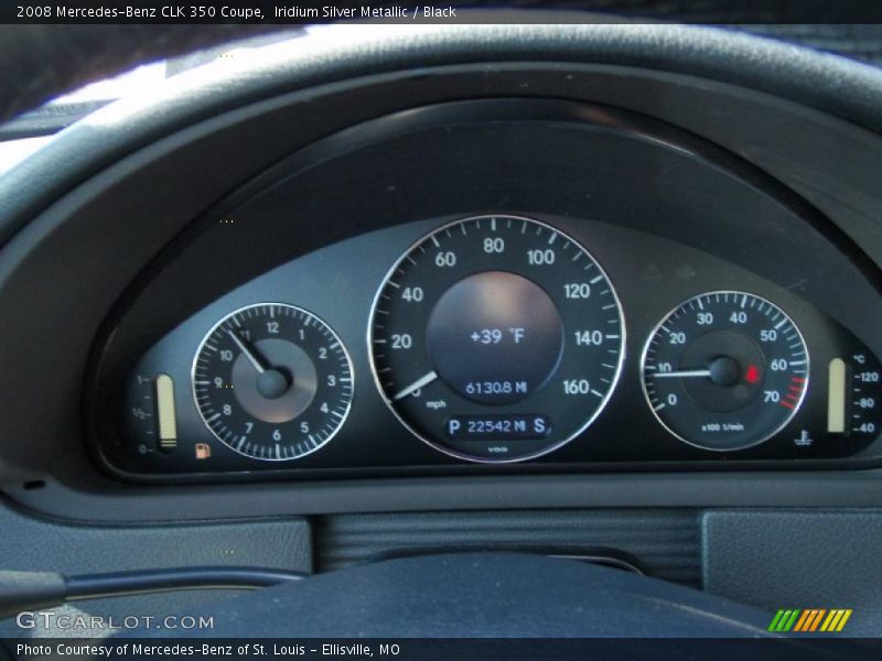Iridium Silver Metallic / Black 2008 Mercedes-Benz CLK 350 Coupe