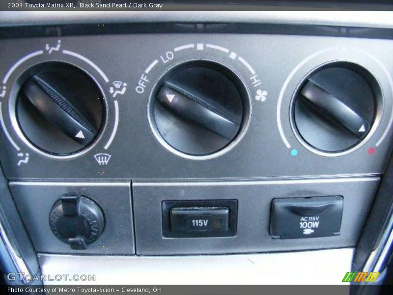 Black Sand Pearl / Dark Gray 2003 Toyota Matrix XR