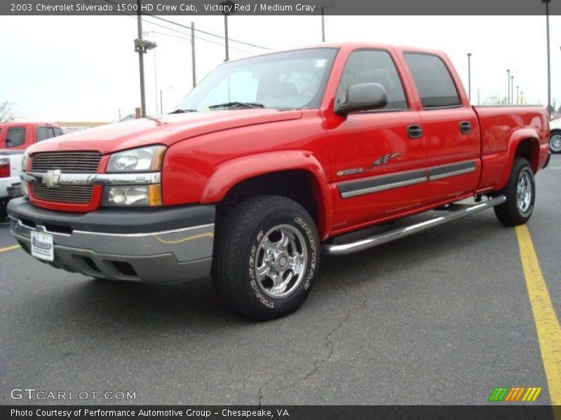 Victory Red / Medium Gray 2003 Chevrolet Silverado 1500 HD Crew Cab