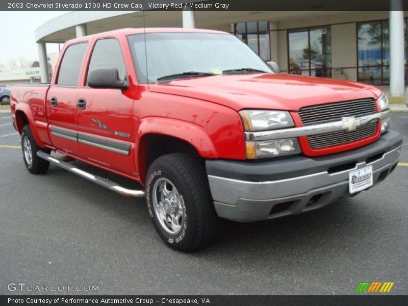 Victory Red / Medium Gray 2003 Chevrolet Silverado 1500 HD Crew Cab