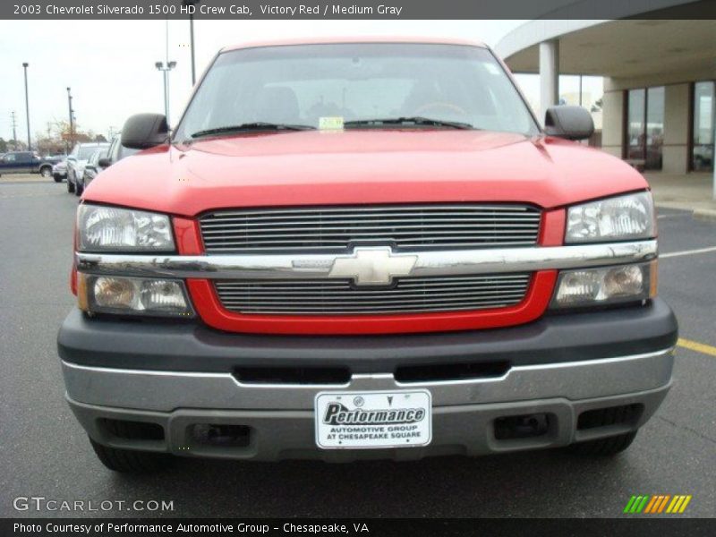 Victory Red / Medium Gray 2003 Chevrolet Silverado 1500 HD Crew Cab