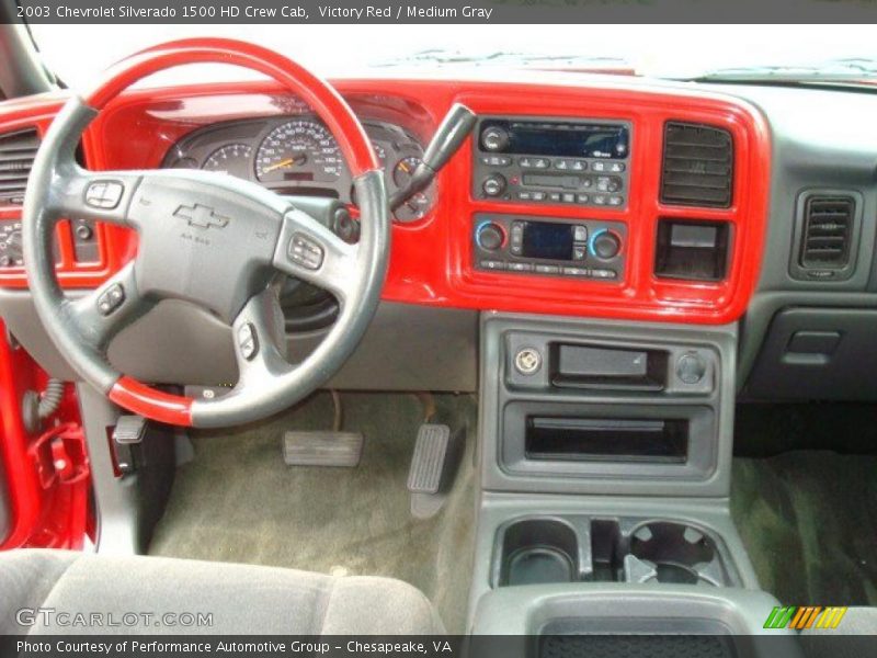 Victory Red / Medium Gray 2003 Chevrolet Silverado 1500 HD Crew Cab