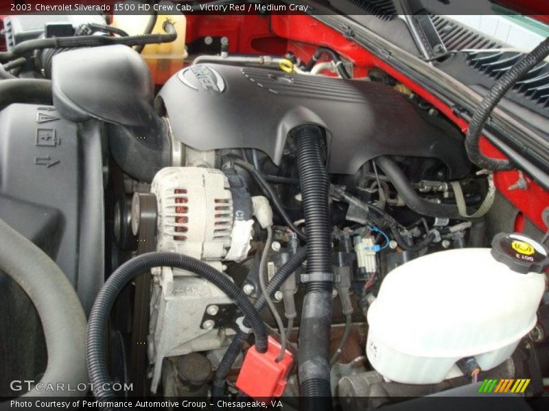Victory Red / Medium Gray 2003 Chevrolet Silverado 1500 HD Crew Cab