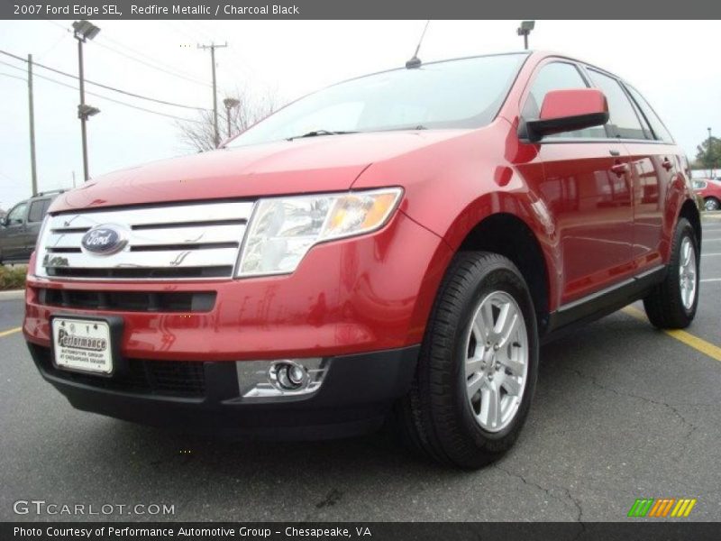 Redfire Metallic / Charcoal Black 2007 Ford Edge SEL