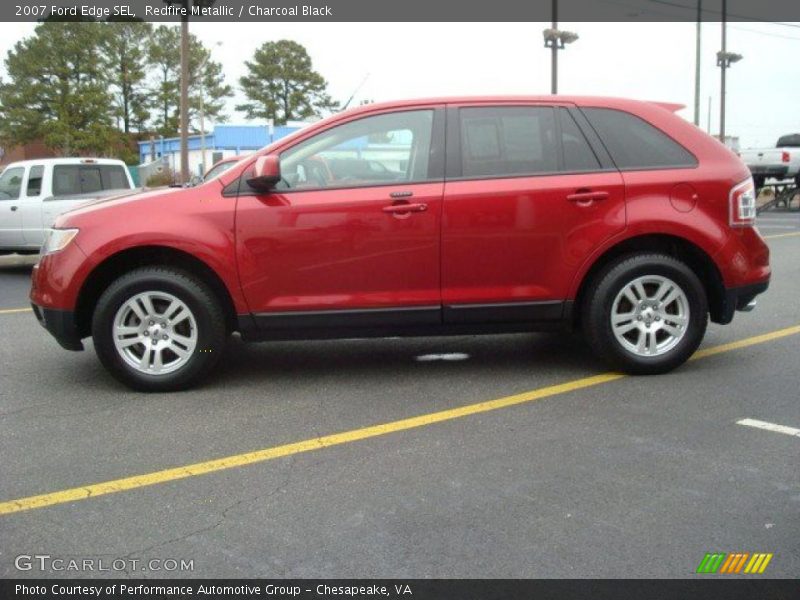 Redfire Metallic / Charcoal Black 2007 Ford Edge SEL