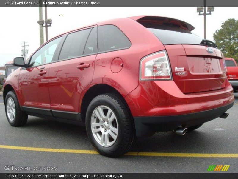 Redfire Metallic / Charcoal Black 2007 Ford Edge SEL