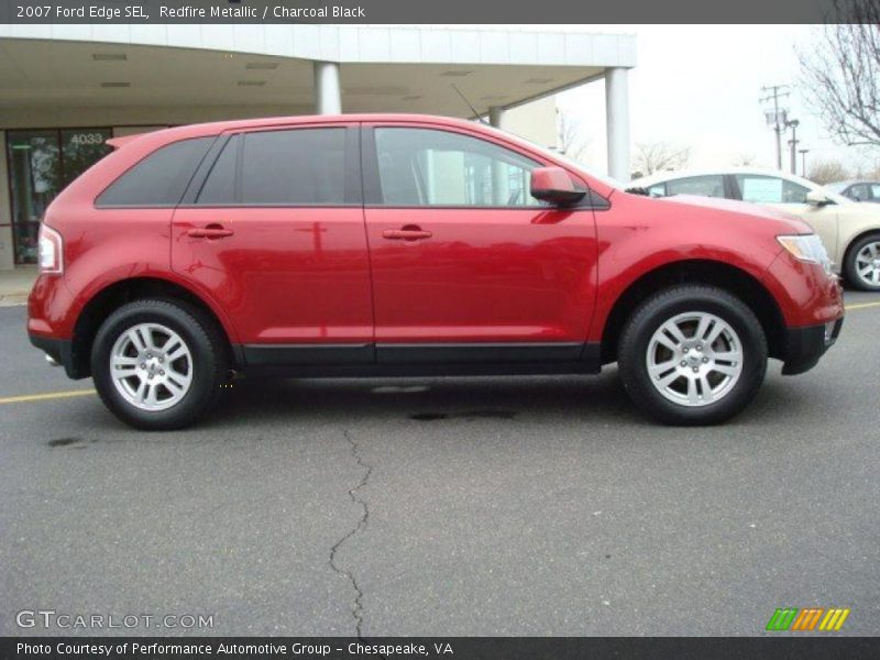 Redfire Metallic / Charcoal Black 2007 Ford Edge SEL