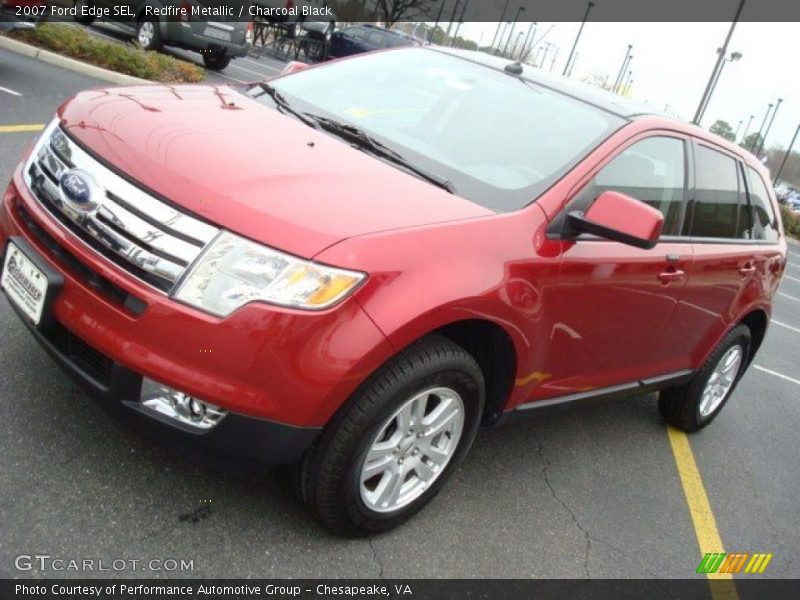 Redfire Metallic / Charcoal Black 2007 Ford Edge SEL
