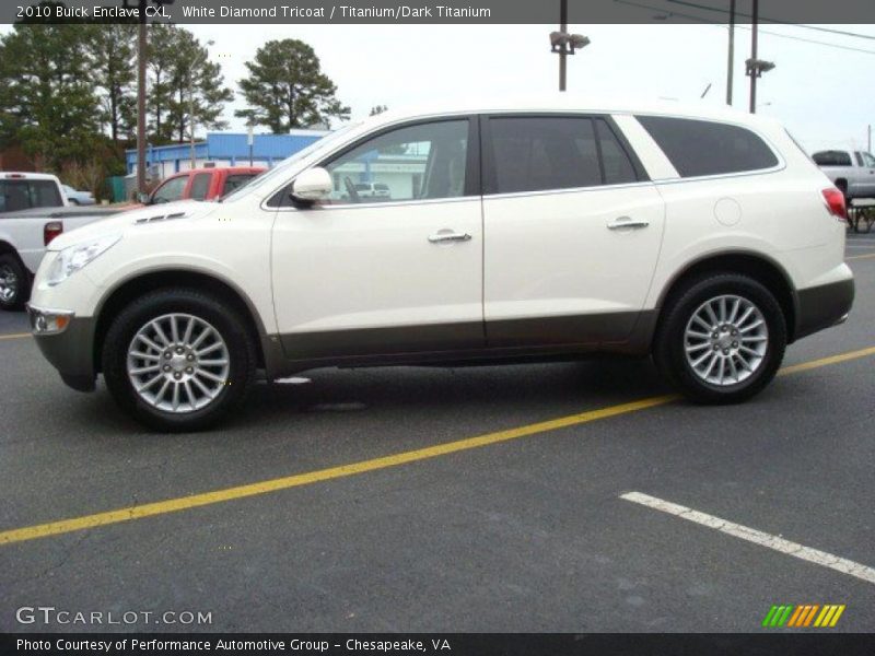 White Diamond Tricoat / Titanium/Dark Titanium 2010 Buick Enclave CXL