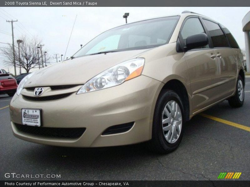 Desert Sand Mica / Taupe 2008 Toyota Sienna LE