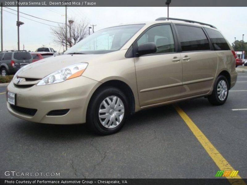 Desert Sand Mica / Taupe 2008 Toyota Sienna LE