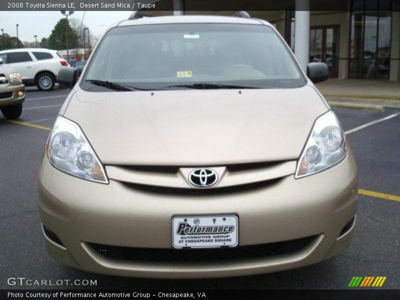 Desert Sand Mica / Taupe 2008 Toyota Sienna LE