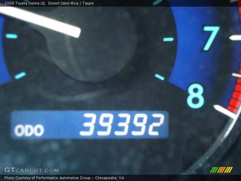 Desert Sand Mica / Taupe 2008 Toyota Sienna LE