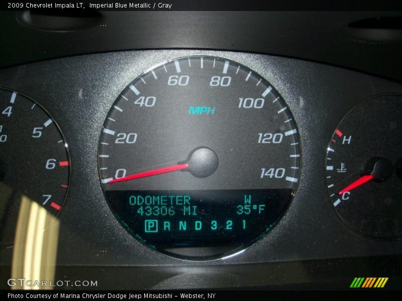 Imperial Blue Metallic / Gray 2009 Chevrolet Impala LT