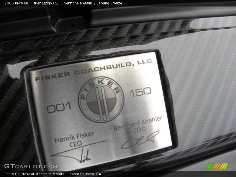 Silverstone Metallic / Sepang Bronze 2006 BMW M6 Fisker Latigo CS