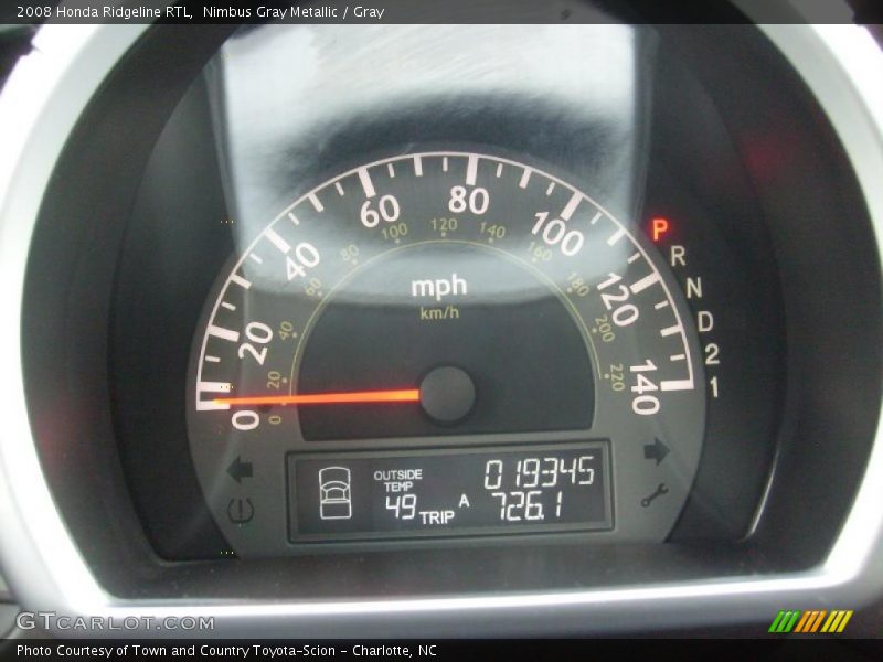 Nimbus Gray Metallic / Gray 2008 Honda Ridgeline RTL