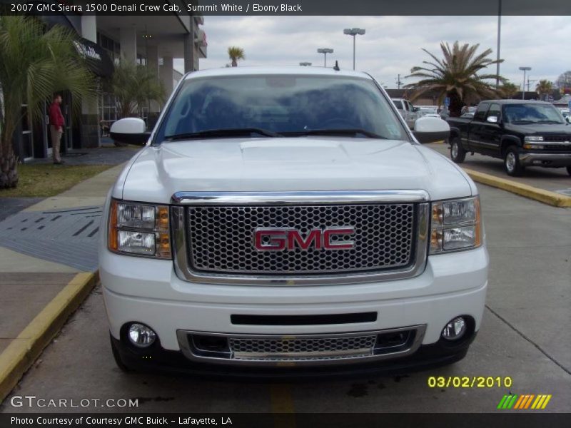 Summit White / Ebony Black 2007 GMC Sierra 1500 Denali Crew Cab