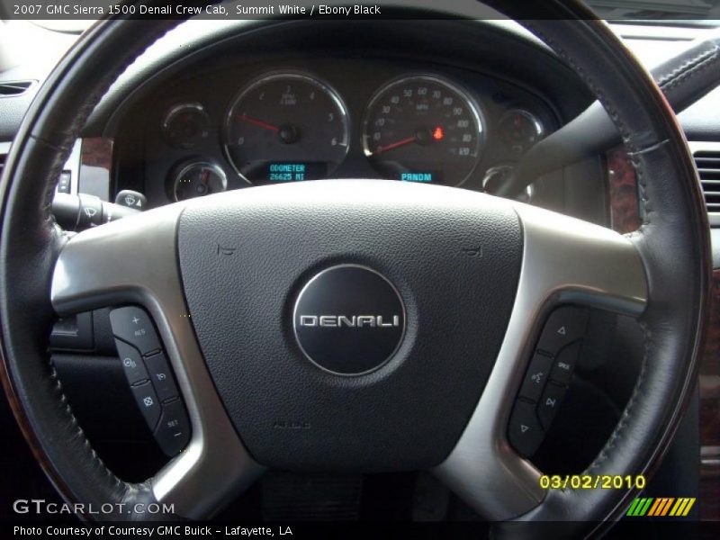 Summit White / Ebony Black 2007 GMC Sierra 1500 Denali Crew Cab