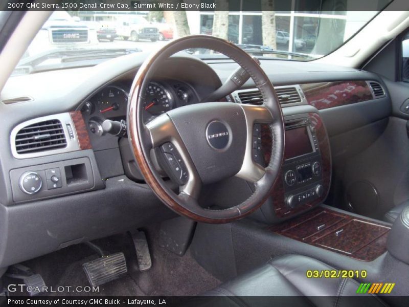 Summit White / Ebony Black 2007 GMC Sierra 1500 Denali Crew Cab