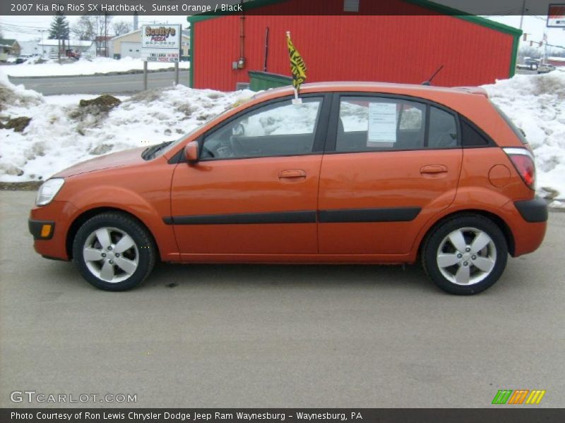Sunset Orange / Black 2007 Kia Rio Rio5 SX Hatchback