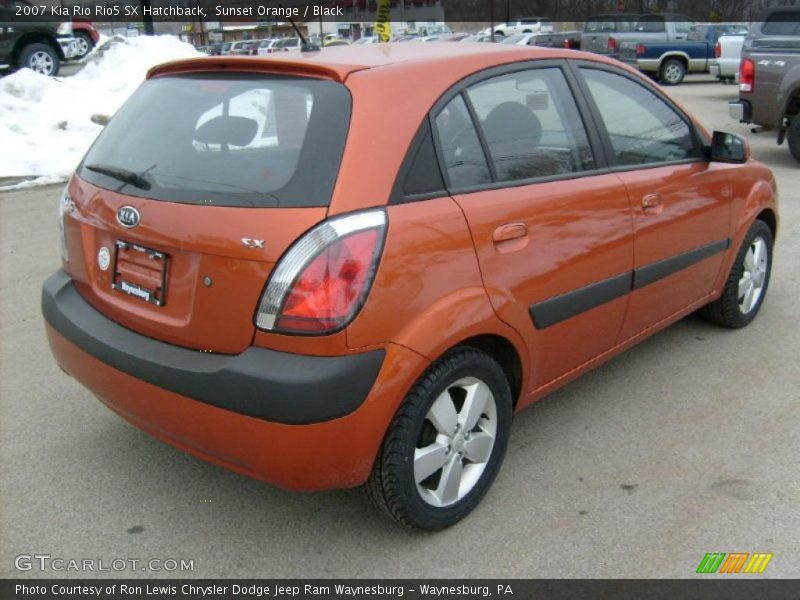 Sunset Orange / Black 2007 Kia Rio Rio5 SX Hatchback
