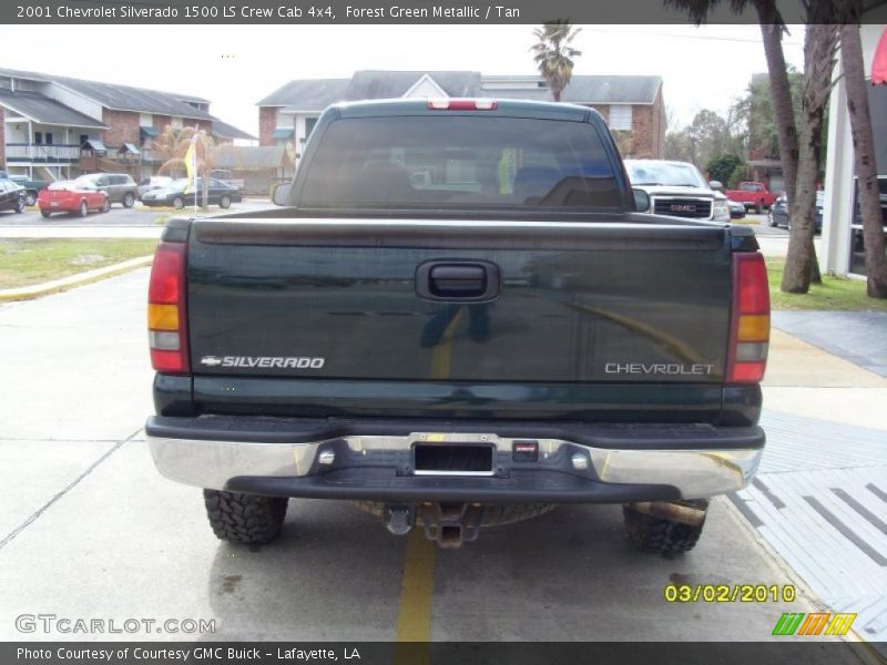 Forest Green Metallic / Tan 2001 Chevrolet Silverado 1500 LS Crew Cab 4x4