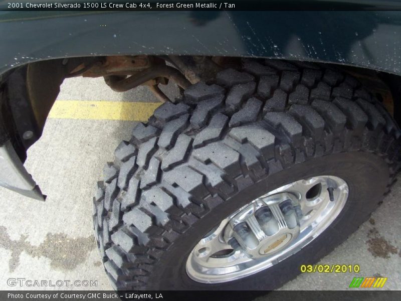 Forest Green Metallic / Tan 2001 Chevrolet Silverado 1500 LS Crew Cab 4x4
