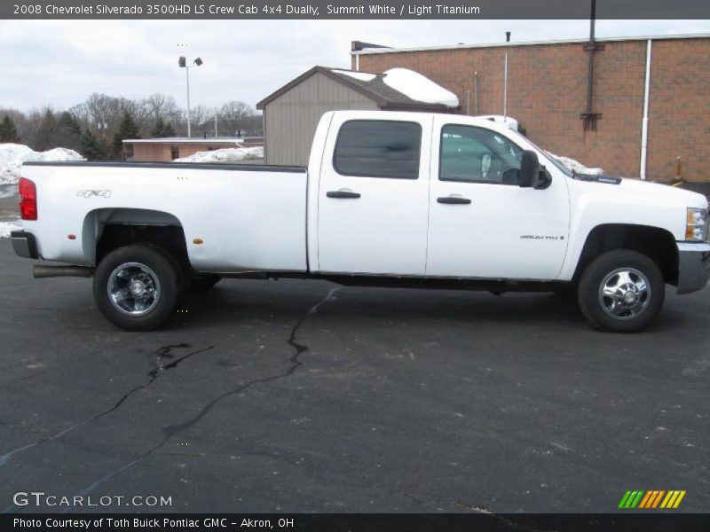 Summit White / Light Titanium 2008 Chevrolet Silverado 3500HD LS Crew Cab 4x4 Dually