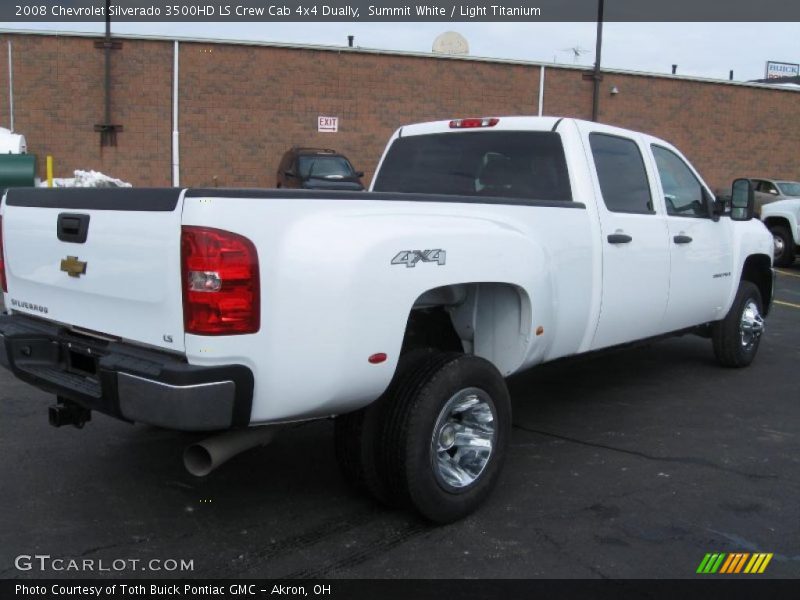 Summit White / Light Titanium 2008 Chevrolet Silverado 3500HD LS Crew Cab 4x4 Dually