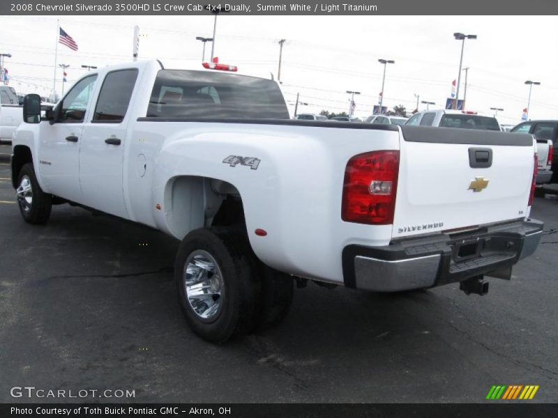 Summit White / Light Titanium 2008 Chevrolet Silverado 3500HD LS Crew Cab 4x4 Dually