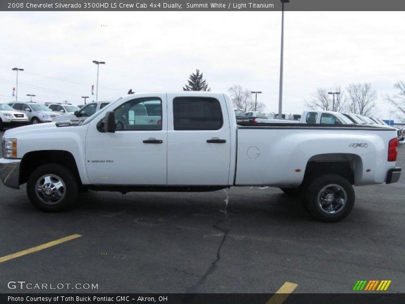 Summit White / Light Titanium 2008 Chevrolet Silverado 3500HD LS Crew Cab 4x4 Dually