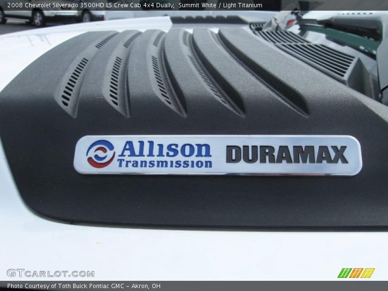 Summit White / Light Titanium 2008 Chevrolet Silverado 3500HD LS Crew Cab 4x4 Dually