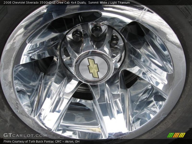 Summit White / Light Titanium 2008 Chevrolet Silverado 3500HD LS Crew Cab 4x4 Dually