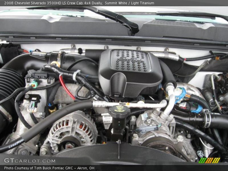 Summit White / Light Titanium 2008 Chevrolet Silverado 3500HD LS Crew Cab 4x4 Dually