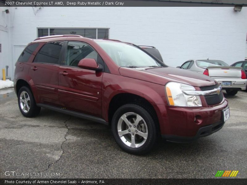 Deep Ruby Metallic / Dark Gray 2007 Chevrolet Equinox LT AWD