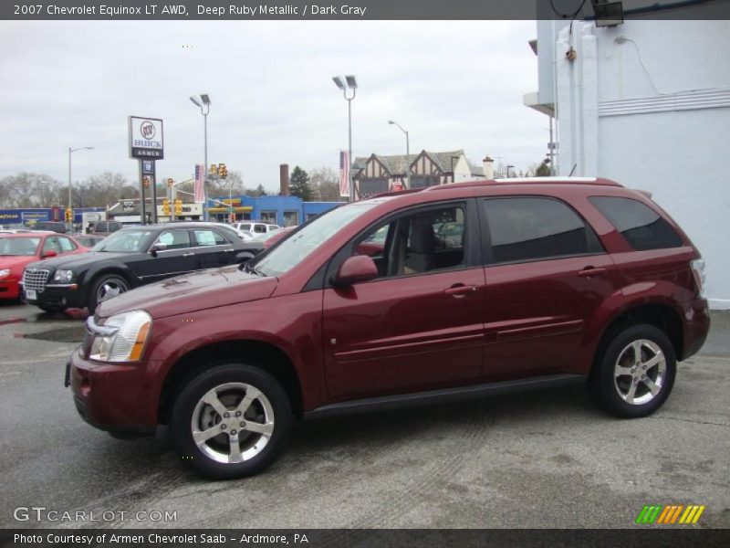 Deep Ruby Metallic / Dark Gray 2007 Chevrolet Equinox LT AWD