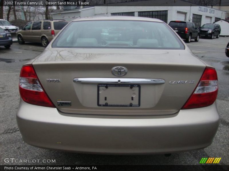 Desert Sand Mica / Taupe 2002 Toyota Camry LE