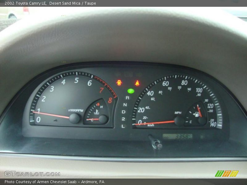 Desert Sand Mica / Taupe 2002 Toyota Camry LE
