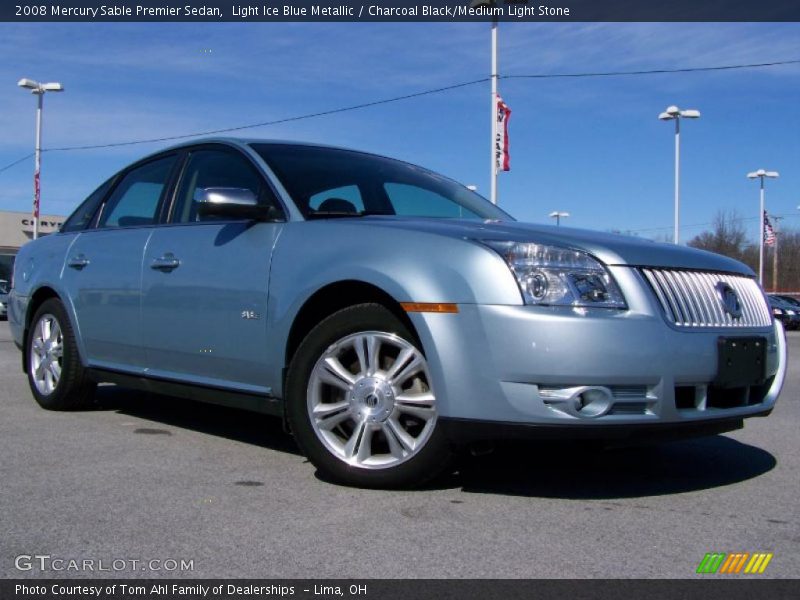 Light Ice Blue Metallic / Charcoal Black/Medium Light Stone 2008 Mercury Sable Premier Sedan