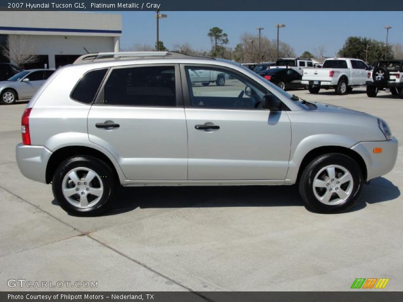 Platinum Metallic / Gray 2007 Hyundai Tucson GLS
