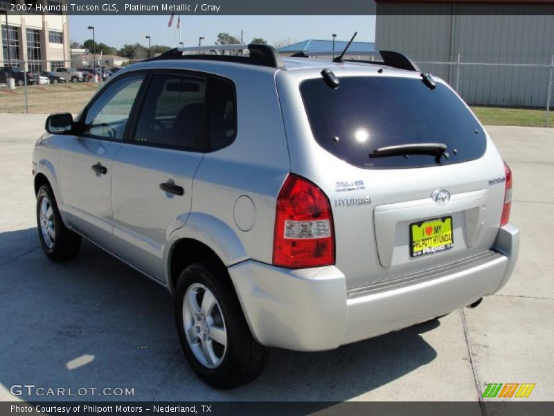 Platinum Metallic / Gray 2007 Hyundai Tucson GLS