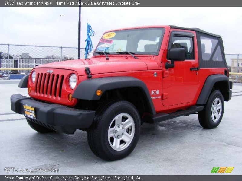 Flame Red / Dark Slate Gray/Medium Slate Gray 2007 Jeep Wrangler X 4x4