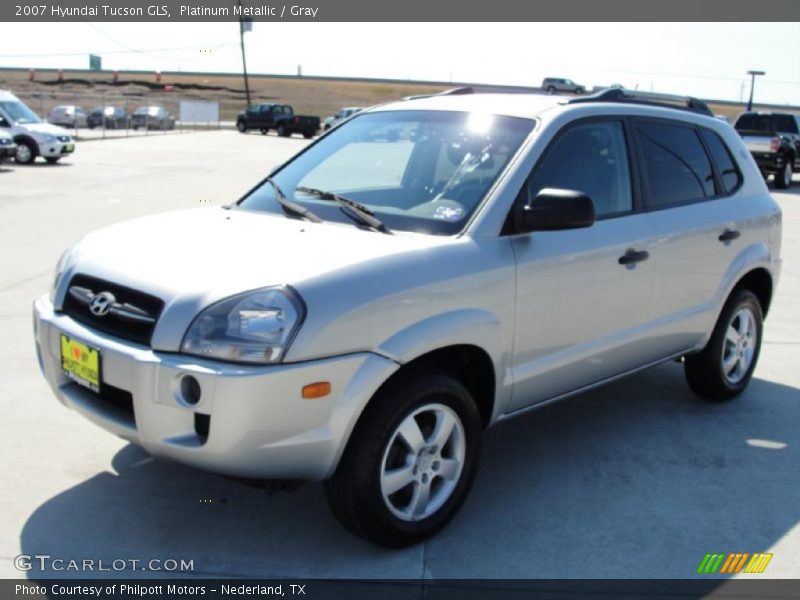 Platinum Metallic / Gray 2007 Hyundai Tucson GLS