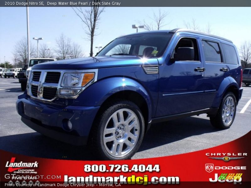 Deep Water Blue Pearl / Dark Slate Gray 2010 Dodge Nitro SE