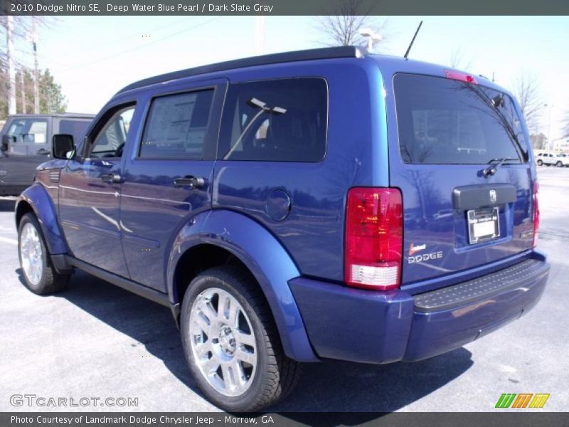 Deep Water Blue Pearl / Dark Slate Gray 2010 Dodge Nitro SE