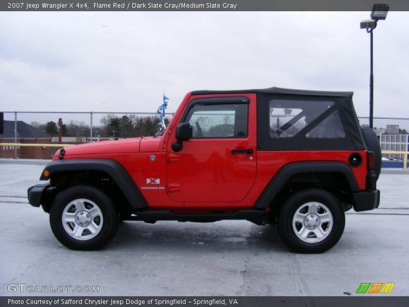 Flame Red / Dark Slate Gray/Medium Slate Gray 2007 Jeep Wrangler X 4x4