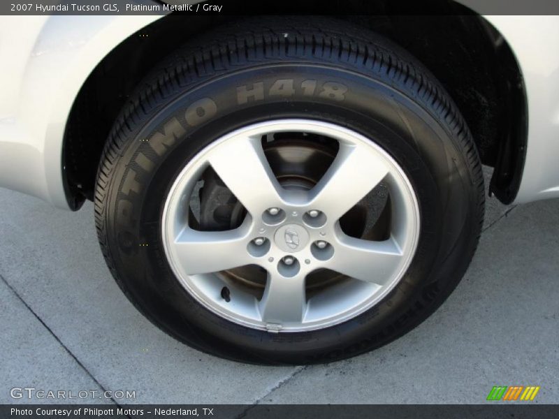 Platinum Metallic / Gray 2007 Hyundai Tucson GLS