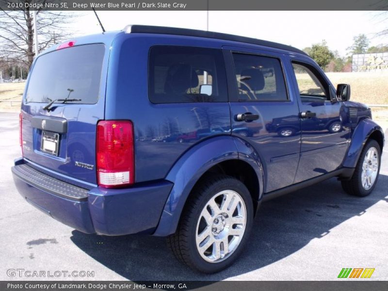 Deep Water Blue Pearl / Dark Slate Gray 2010 Dodge Nitro SE