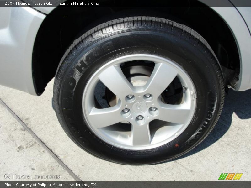 Platinum Metallic / Gray 2007 Hyundai Tucson GLS