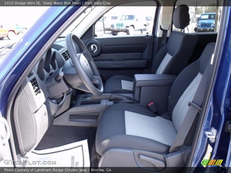 Deep Water Blue Pearl / Dark Slate Gray 2010 Dodge Nitro SE